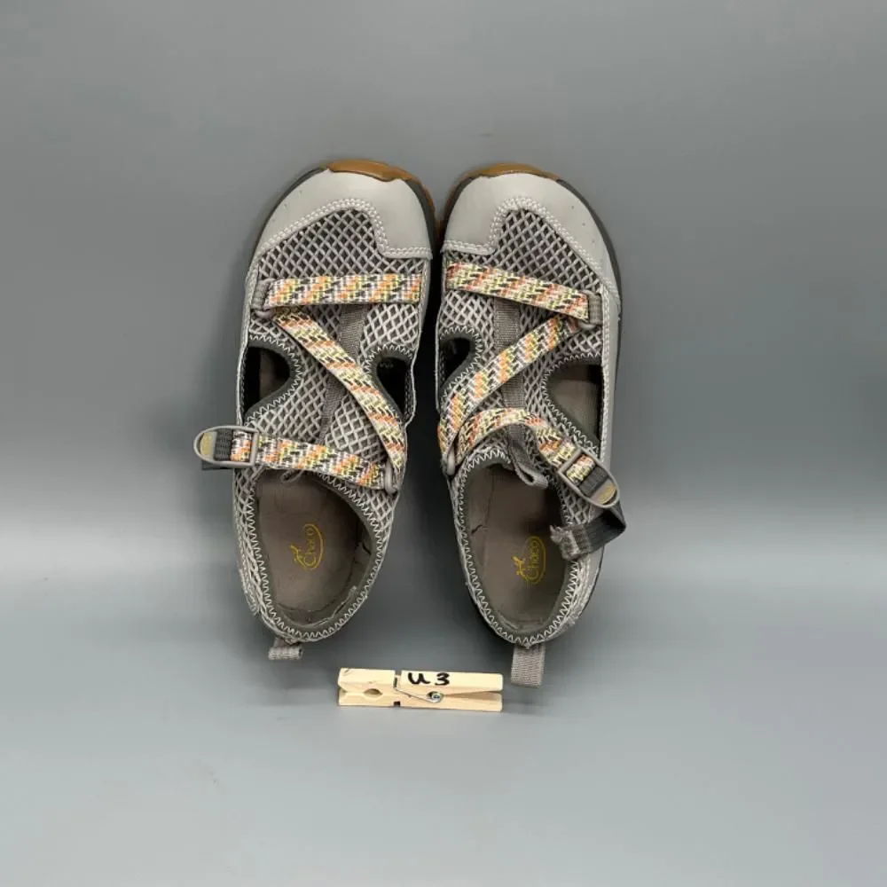 Chaco Odyssey Trail Girls Kids Size 3 Gray Strappy Slip Sandals Shoes Adjustable